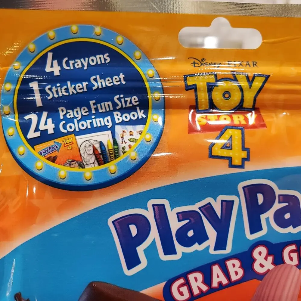 Disney Pixar Toy Story 4 Play Pack Grab and Go Arts and Crafts Crayons Stickers